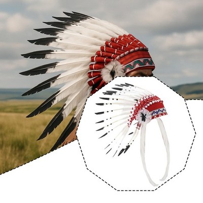 Indianer-Kopfschmuck, amerikanischer Häuptling, Indianerhut für Auftritte,