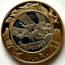 FALKLAND ISLANDS 2 POUNDS 1999 SILVER 925 PROOF,MILLENNIUM, WILDLIFE