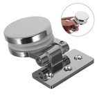  2pcs Shower Door Hinges - Round 180 Degree Glass Shower Door Clamp Hinge - Zinc