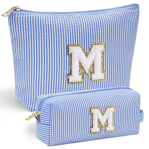 Initial Makeup Bag | Makeup Bag | Travel Cosmetic Bag | Birthday Gifts for Gi...