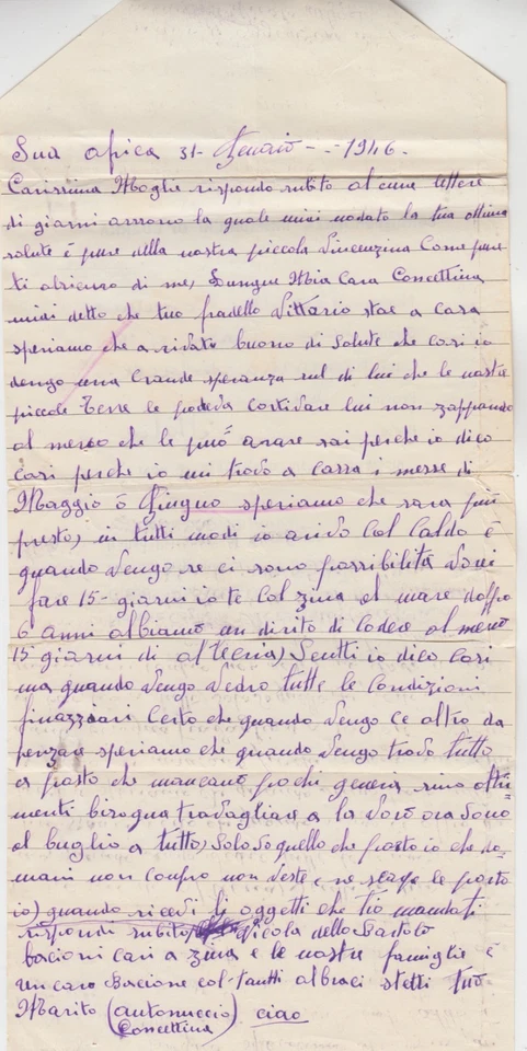 1946 ITALIAN PRISONER OF WAR in SOUTH AFRICA official entire to LECCE - Image 4 of 4