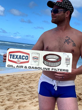 Vintage Rare Texaco Filter Metal Rack Sign Gasoline Gas Oil 26x8 Great Graphics Vintage Rare Texaco Filter Metal Rack Sign Gasoline Gas Oil 26x8 Great Graphics