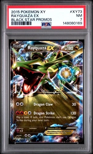 2015 POKEMON XY BLACK STAR PROMOS #XY73 RAYQUAZA EX PSA 7