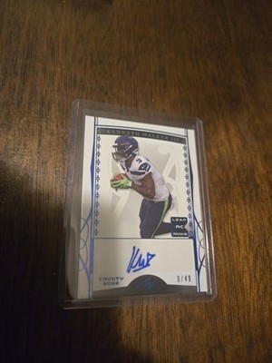 2022 Leaf Trinity - Kenneth Walker III #BA-KW2 Blue /49 (AU, RC)