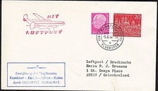✈ OLYMPIC AIRWAYS "Frankfurt - Athen" 1958, Erstflug !!