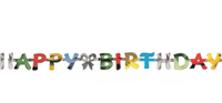Papier&Metallic*Geburtstags- Girlande*(2,82€/M) Happy Birthday*Feier*Party*1,40M