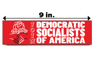 Democratic Socialists of America Bumper Sticker Decal DSA Leftist Democrat