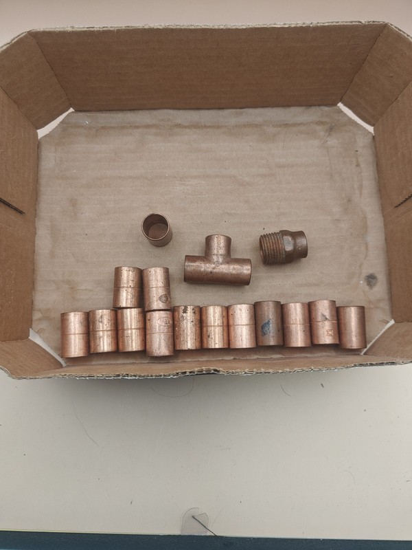 Lot Of Copper Pipe (Female) Sweat Fittings 1/2 Inch 16 Pieces