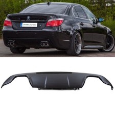 Heckdiffusor passt für BMW E60 E61 M Paket M5 4 Rohr Duplex 03-10 Schwarz Glanz