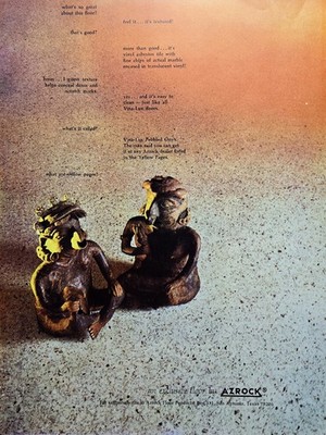 Azrock Floor Products San Antonio TX Vina-Lux Pebbled Onyx Print Ad 1963