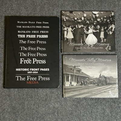 Mankato Free Press Book Lot 3 Media Minnesota Valley Memories HC History