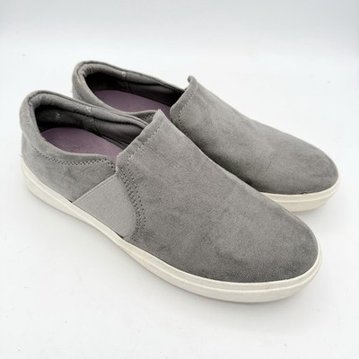Dr Scholls Shoes Womens 9.5 M Wander Up Casual Slip On Loafer Gray Suede! Mens 8