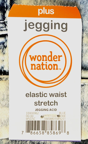 Wonder Nation Girl's Pull-On Fitted Jeggings Acid Wash Size Large (10-12)Plus - Picture 5 of 5