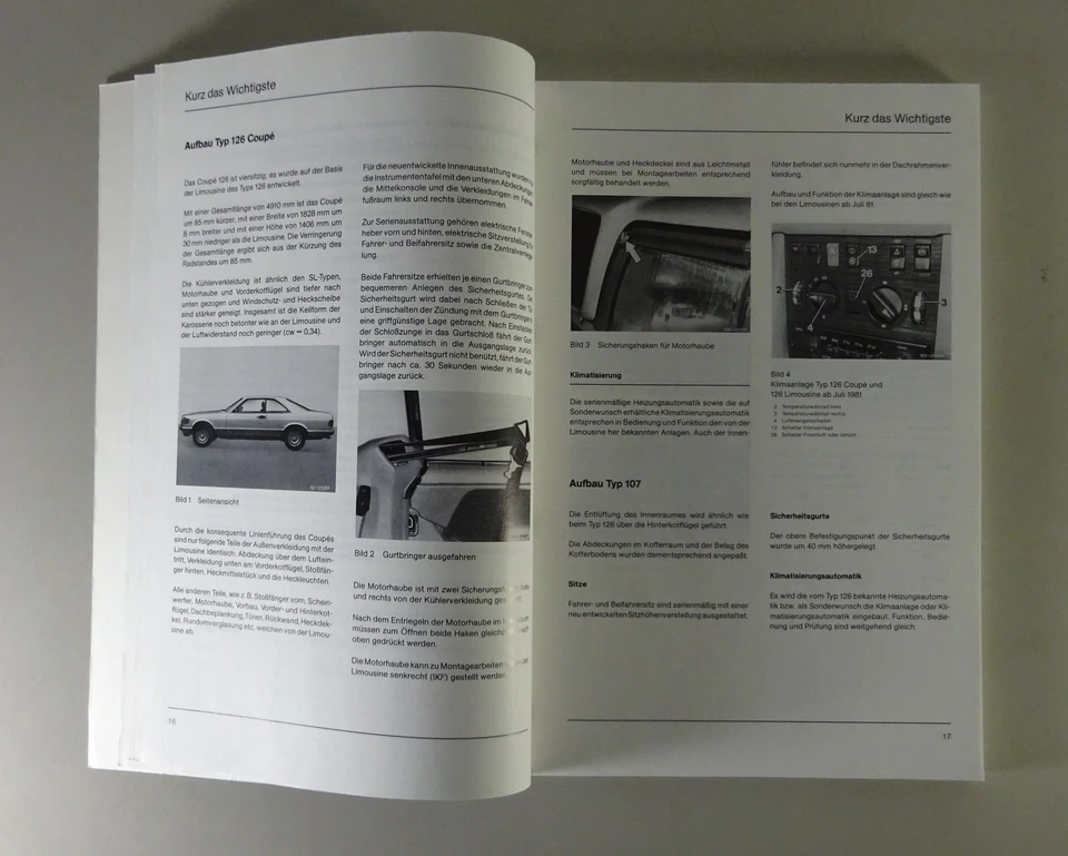 Manual de taller Mercedes C126 380 / 500 SEC + novedades W123 etc. de 09/1981 Foto 3 de 4