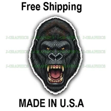 Gorilla Head Vinyl Decal Sticker A