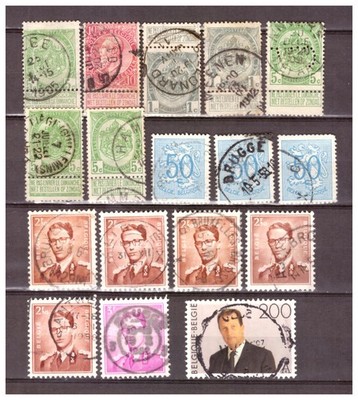 Belgien kleines Lot klassische Marken u.a. gestempelt - 15