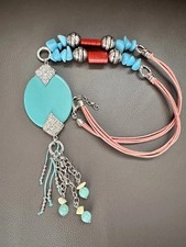 Elegant Necklace Southwestern Style Turquoise Colored Beads Multi Strand 5383
