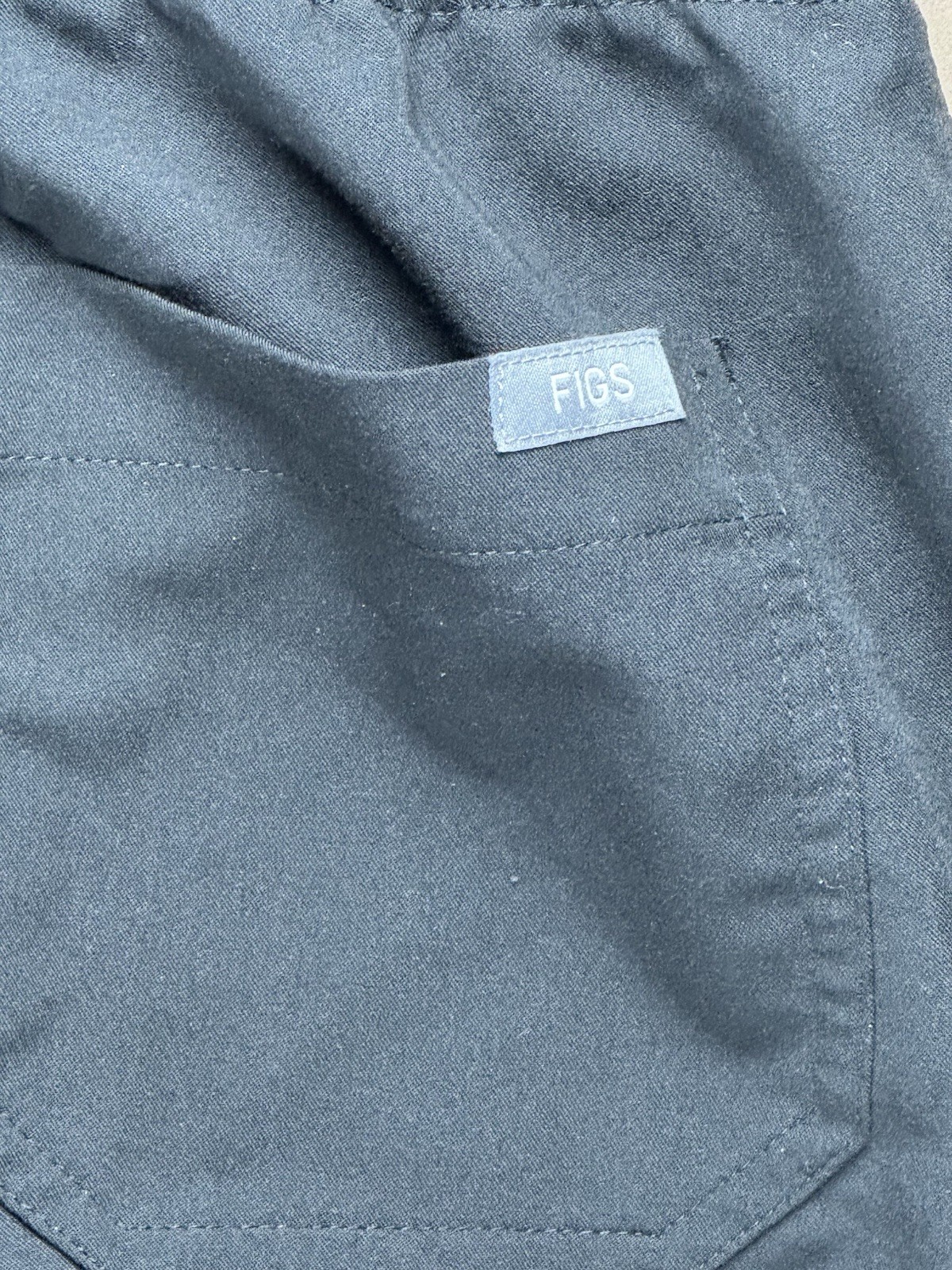 FIGS High Waisted Yola Skinny Scrub Pants Womens Size XXS Black 28” Inseam Nurse