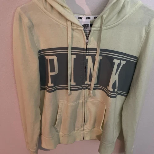 UNDERCOVER felpa con cappuccio zip media giallo verde VS ROSA