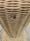 Huge 32" Gorgeous Vintage White Wicker Ginger Jar Table Lamp w/Shade — photo 7