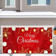 Christmas Garage Door Banner 6 x 13 ft Garage Door Merry Christmas Happy New ...