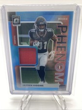 Jayden Higgins 2025 Panini Donruss Optic Rookie Phenoms #RPBH-JHS Neon Blue