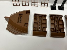 vintage Lego: Pirates 6285 Black Seas Barracuda - Mast, Mast Rigging, Boat Hull