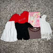 Lot of 6 Womens Size Medium Mixed Clothing 5 Crop Tops 1 Mini Skirt Bundle