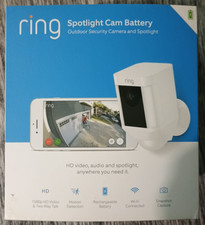 RING Spotlight Cam Battery Outdoor Security Camera  Spotlight New 