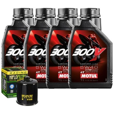 Set Service Öl Motul 300V 5W40 für Yamaha XV1700 Atm Road Star 2004>2006