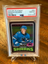 2024 OPC Platinum #R91 Macklin Celebrini Retro Rookie (RC) PSA 10 Gem Mint