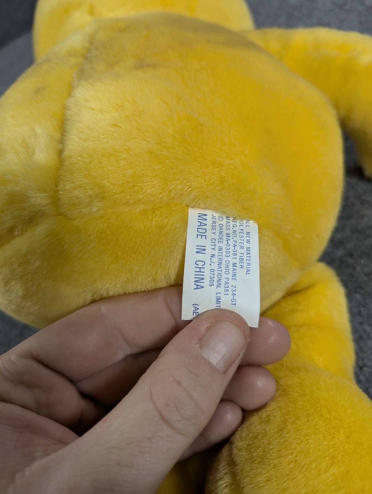 Vintage 14" Dan Dee Yellow Smiley Face Plush Tickle Tickle Wiggle Wiggle TESTED!