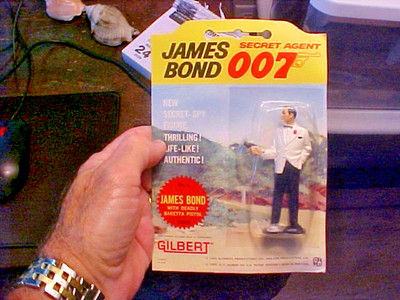 Original 1965 James Bond 007 Secret Agent Gilbert Plastic Figure New Old Stock