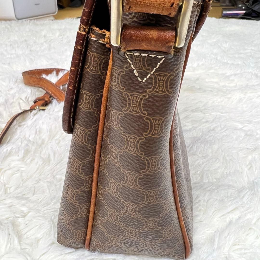 Model CELINE Old Celine Macadam Pattern Shoulder … - image 8