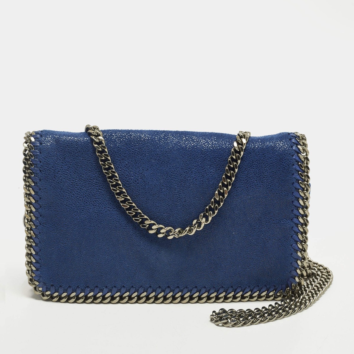 Stella McCartney ショルダーバッグ　ファラベラ　ネイビー Stella McCartney Falabella Blue Faux Suede Flap Crossbody Bag | eBay