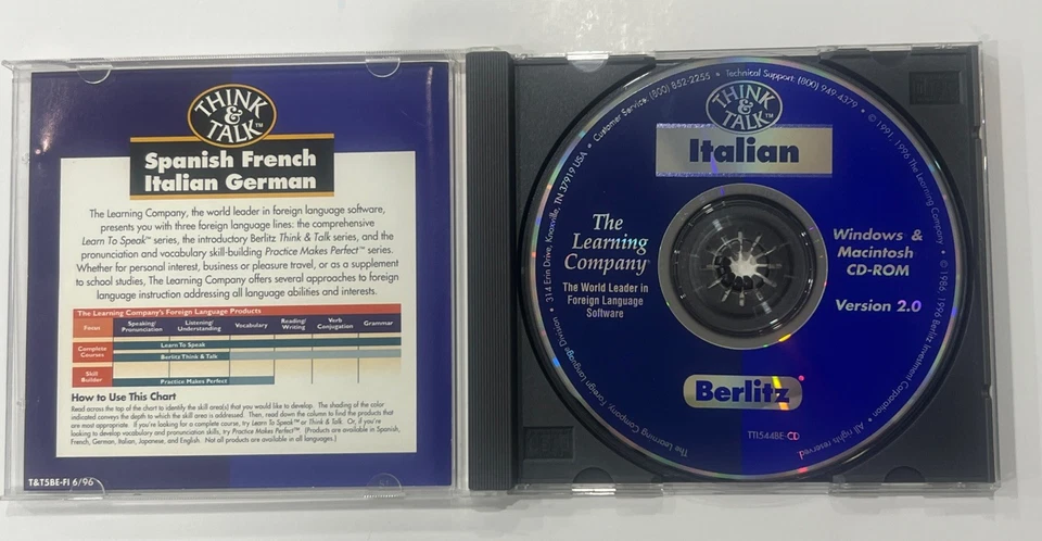 The Learning Company Berlitz Think & Talk Italian Version 2.0 Win Mac CD-ROM - Image 3 of 4