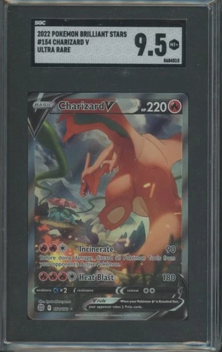 Pokemon TCG Charizard V 154/172 Brilliant Stars Alternate Art SGC 9.5