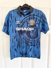 Original Authentic Umbro Manchester United 1992/1993 Away Shirt Large  Boys
