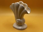 Vintage Red Wing 897 Off White Fan Swirl Vase Art Deco Mid Century Art Pottery