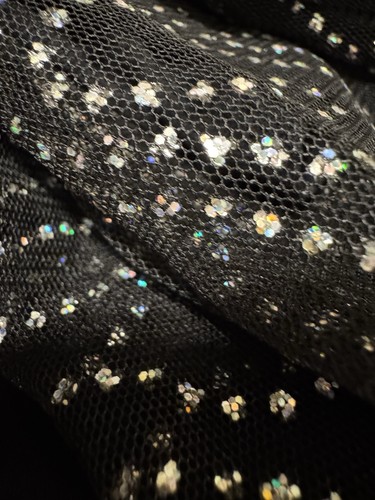 Vintage Harlow Sz 6 Excellent Condition Long Black Sparkle Sheer Overlay - Picture 11 of 13