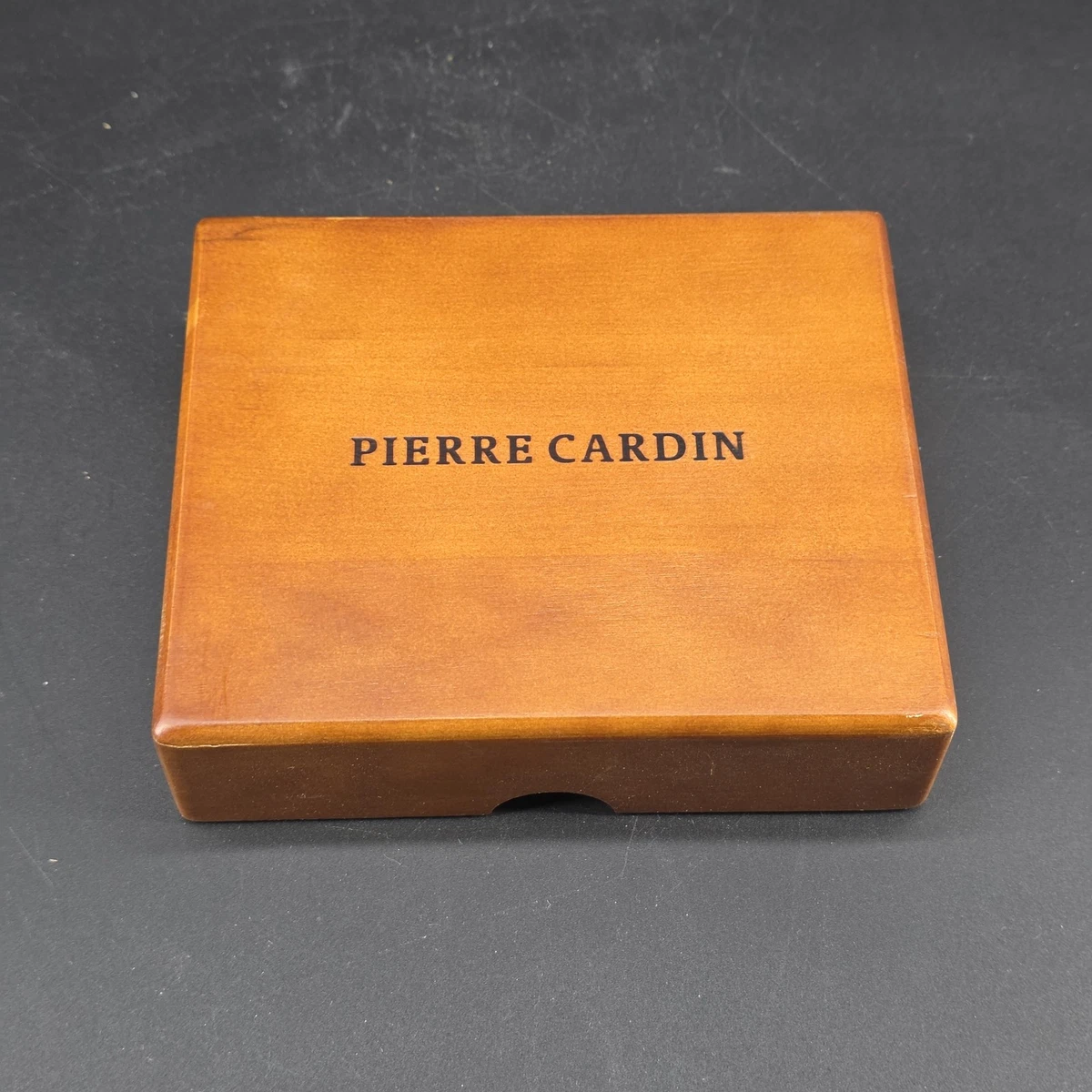 Pierre Cardin Men's White Handkerchiefs Set of 5 with Valet Wooden Box Gift