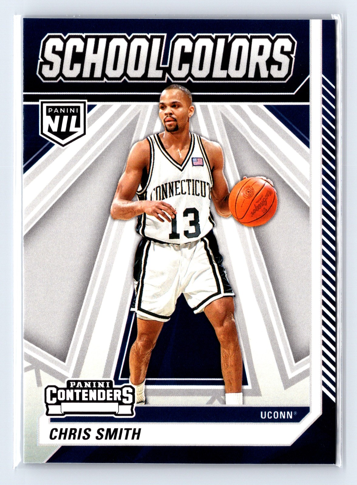 2024-25 Panini NIL Connecticut Huskies #7 Chris Smith School Colors