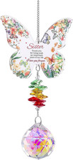 Butterfly Crystal Suncatcher Gifts for Mom, Sister, Birthday, Mothers Day, Thank