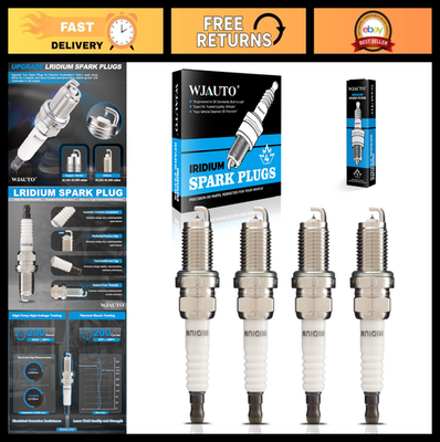 #ad Iridium Spark Plugs 4 Pack Pre Gapped OEM Replacement for Audi BMW Honda To $34.19