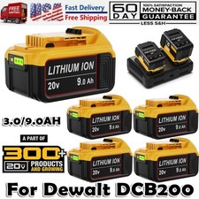For DeWalt 20V 20 Volt Max 9AH Lithium Ion Battery DCB206-2 DCB205 DCB200-2