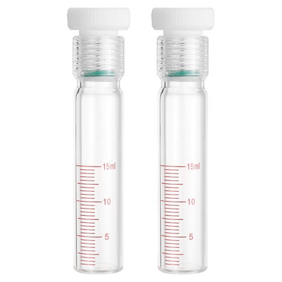 #ad 2Pcs 10ml Flat Bottom Heavy Wall Pressure Bottle with Full Scale Clear $24.88