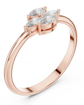 Marquise Certified D/VVS1 Natural Diamond Elegance Anniversary Ring 925 Silver