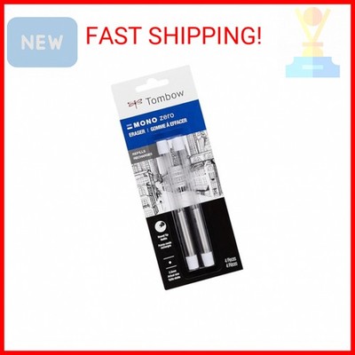 Tombow 57316 Mono Zero Eraser Refills, Round 2.3mm, 2-Pack
