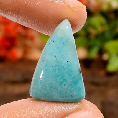 Natural Amazonite Cabochon 12 Ct. Green Loose Gemstone 20X14 mm Jewelry Making