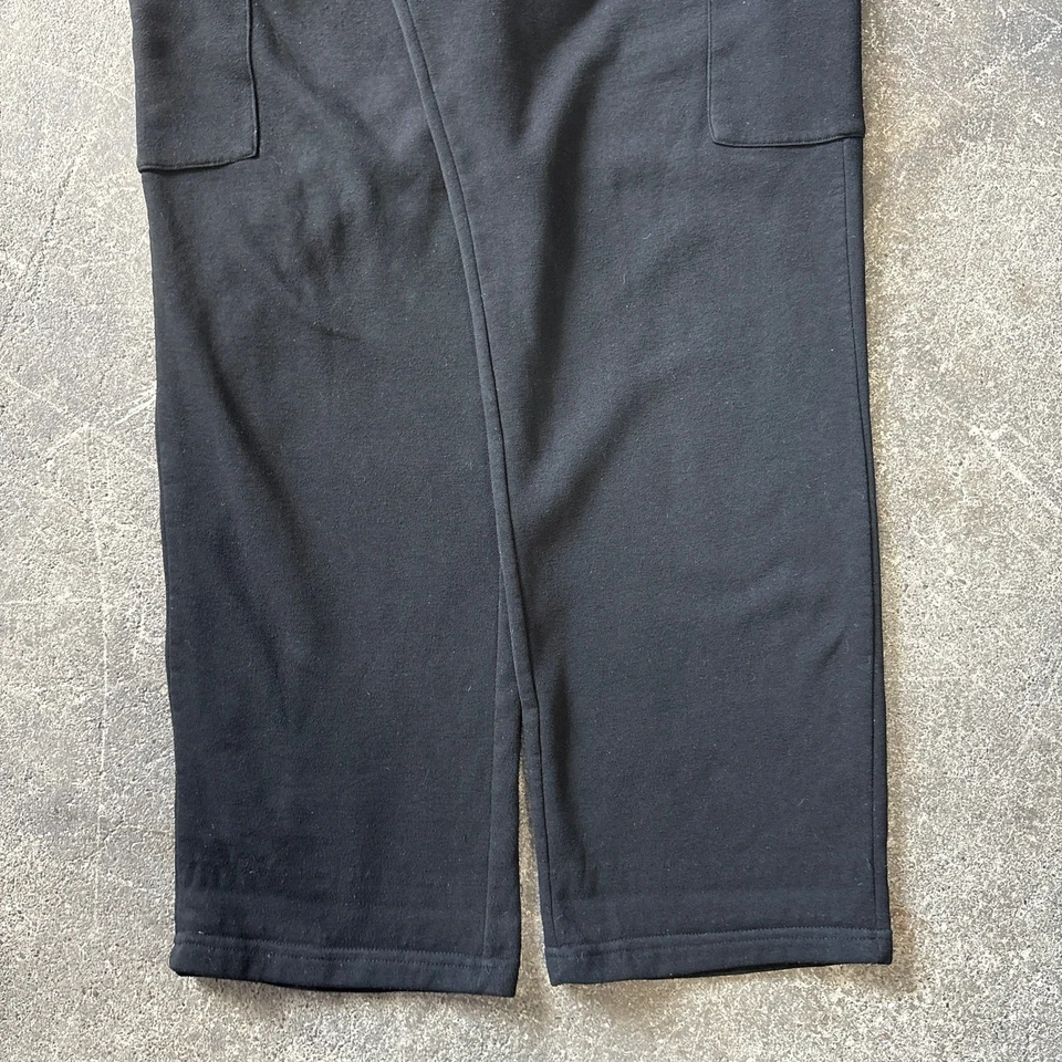 Calça de moletom Umbro Cargo masculina tamanho XL preta solta futebol Y2K Street suéter relaxado - Imagem 3 de 4